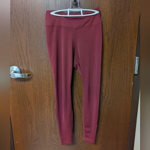 Nike High Waisted Burgundy Maroon Leggings Medium Women's Active wear Dri Fit